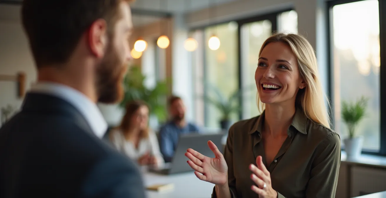 Virtuelles Recruiting-Event, bei dem ein Mitarbeiter authentisch die Unternehmenskultur präsentiert.