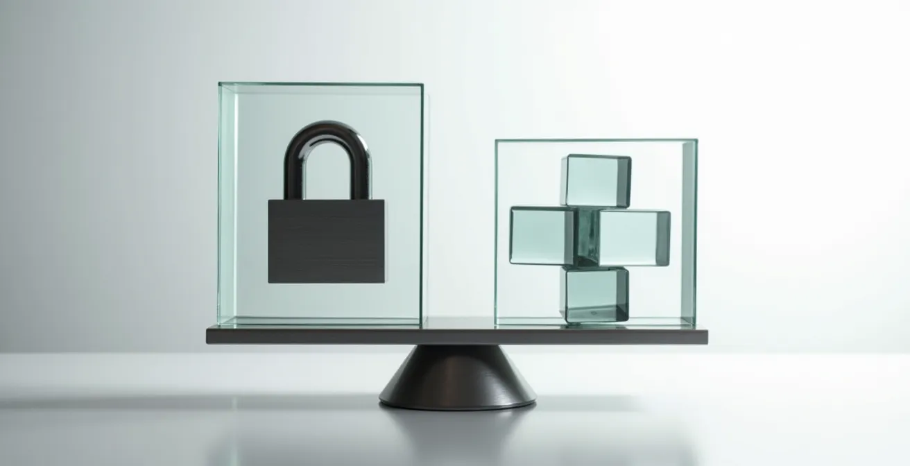 Symbolische Darstellung der DSGVO-Konformitätsprüfung für Tech-Tools