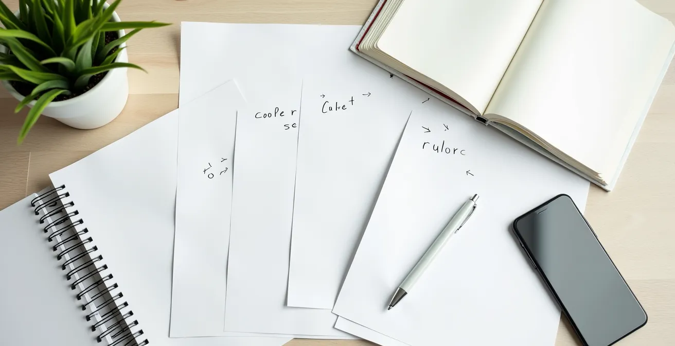 Arbeitsplatz mit Notizen zu Broker-Vergleich und ETF-Auswahl