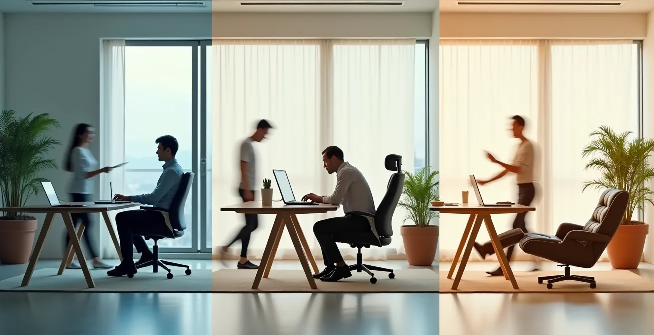 Symbolische Darstellung der drei Karrierephasen durch unterschiedliche Arbeitstempos