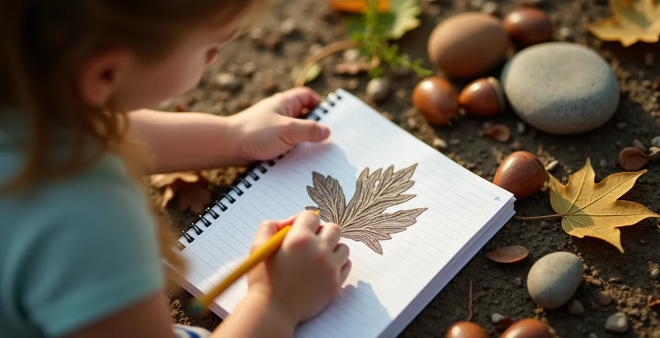 7-jähriges Kind mit Missions-Logbuch entdeckt Waldschätze an einem Wanderweg-Checkpoint